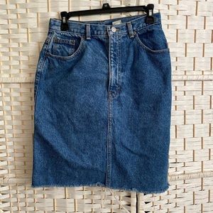 Vintage Calvin Klein denim midi skirt